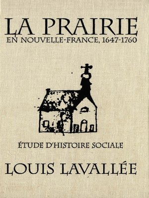 cover image of Prairie en Nouvelle-France, 1647-1760